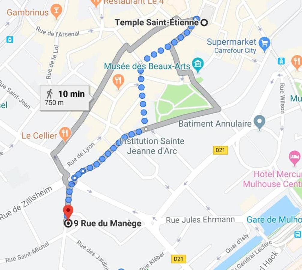 3P Cosy A Mulhouse, 55 M2 Appartement Buitenkant foto